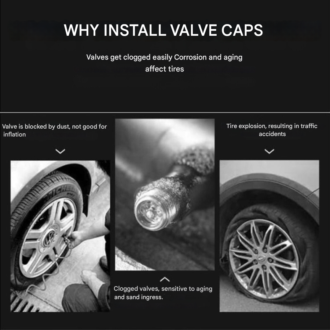 Design Ventilkappen (4 Stück) für Auto-Reifen, perfektes Styling-Element und Schutz.