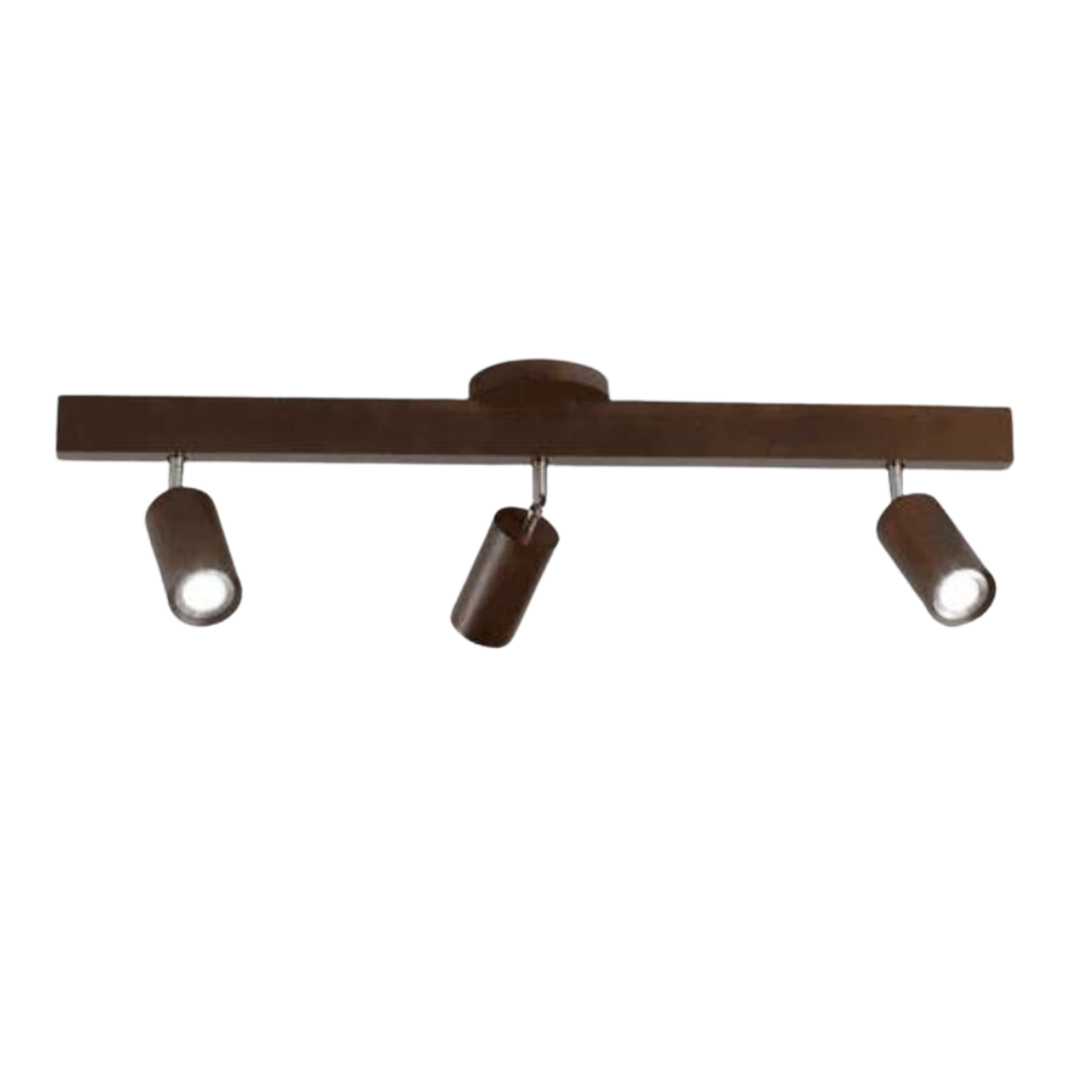 Moderner Deckenstrahler Holz, LED, warmweißes Licht, für zeitgemäßes Wohnen.