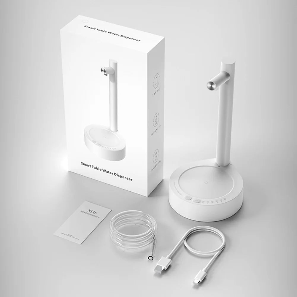 Automatischer, akkubetriebener Trinkwasserspender AquaFlow in Blau. Ideal für zuhause, Büro & unterwegs. Umweltfreundlich.
