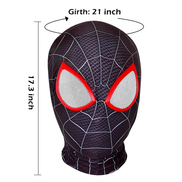 Rote Superhelden-Maske für Kinder mit Netzdesign. Perfektes Kostümzubehör für heldenhafte Verkleidungen.