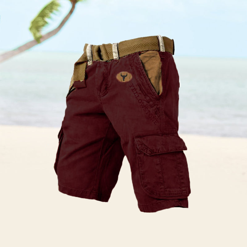 Lässige Herren Cargo-Shorts mit vielen geräumigen Taschen. Perfekte Outdoor- und Freizeithose für Männer.