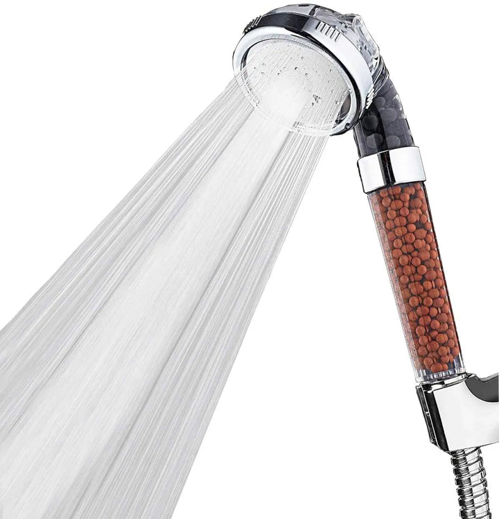 AquaGlow Hochdruck-Duschkopf mit Filter für ein Wellness-Duscherlebnis im Badezimmer.