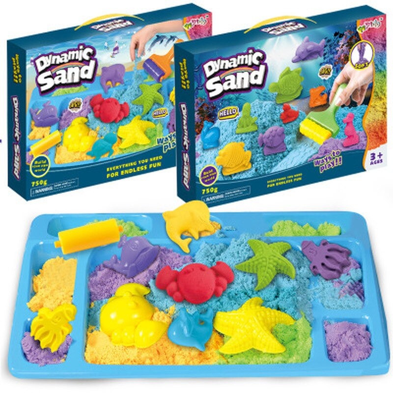 Kinetischer Sand Spielset für Kinder, ungiftig. Fördert Kreativität, Feinmotorik & sensorisches Spielen.