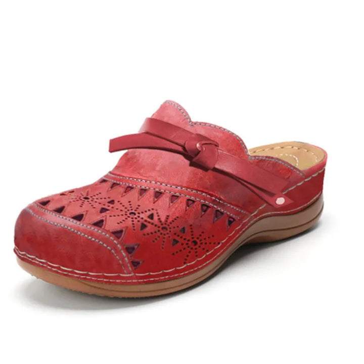 Damen Bequemslipper mit Memory-Schaum-Dämpfung und orthopädischer Fußgewölbestütze für Entspannung.