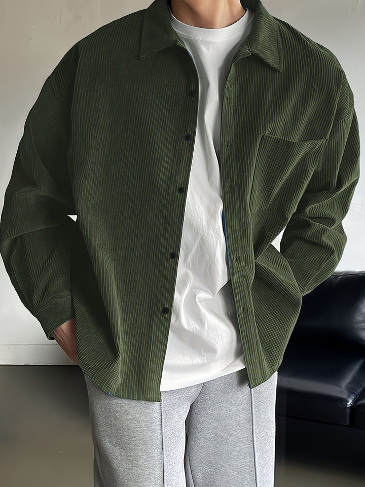 Hochwertiges Herren Oversized Hemd, ideal für Casual & Streetwear; modisches Freizeithemd.