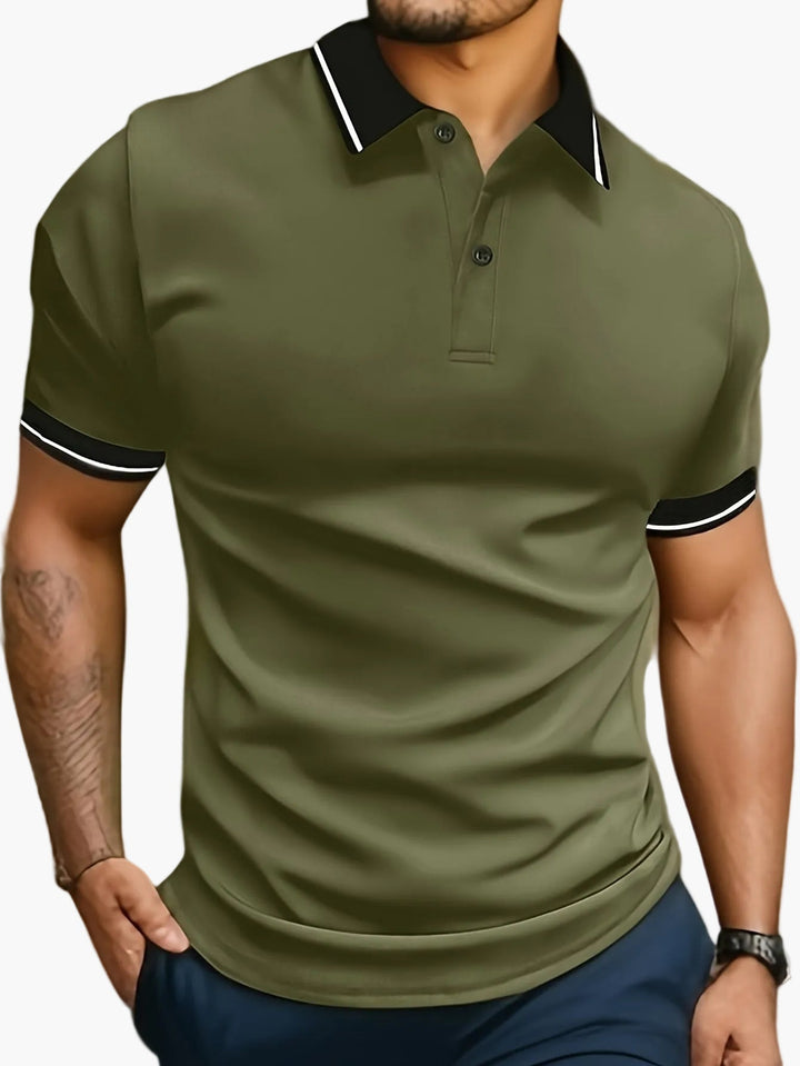 Stilvolles & bequemes Herren Poloshirt mit Kontrastkragen, ideal für den Alltag.
