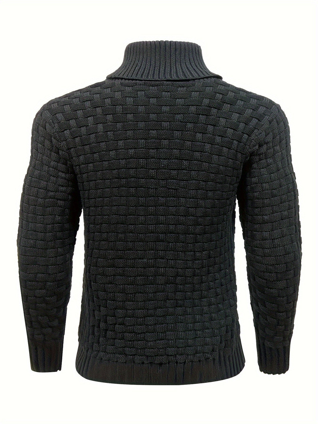 Vielseitiger Herren Pullover: Waffelstruktur, Schalkragen; ideal für Freizeit & Büro im Winter.