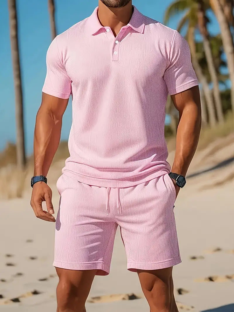 Herren Casual Sommeranzug, Zweiteiler für maximalen Komfort & modischen Stil.