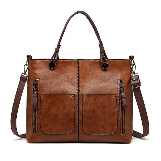 Ralaana Leder Schultertasche für Damen, ein zeitloses Accessoire, das jedes Outfit ergänzt.