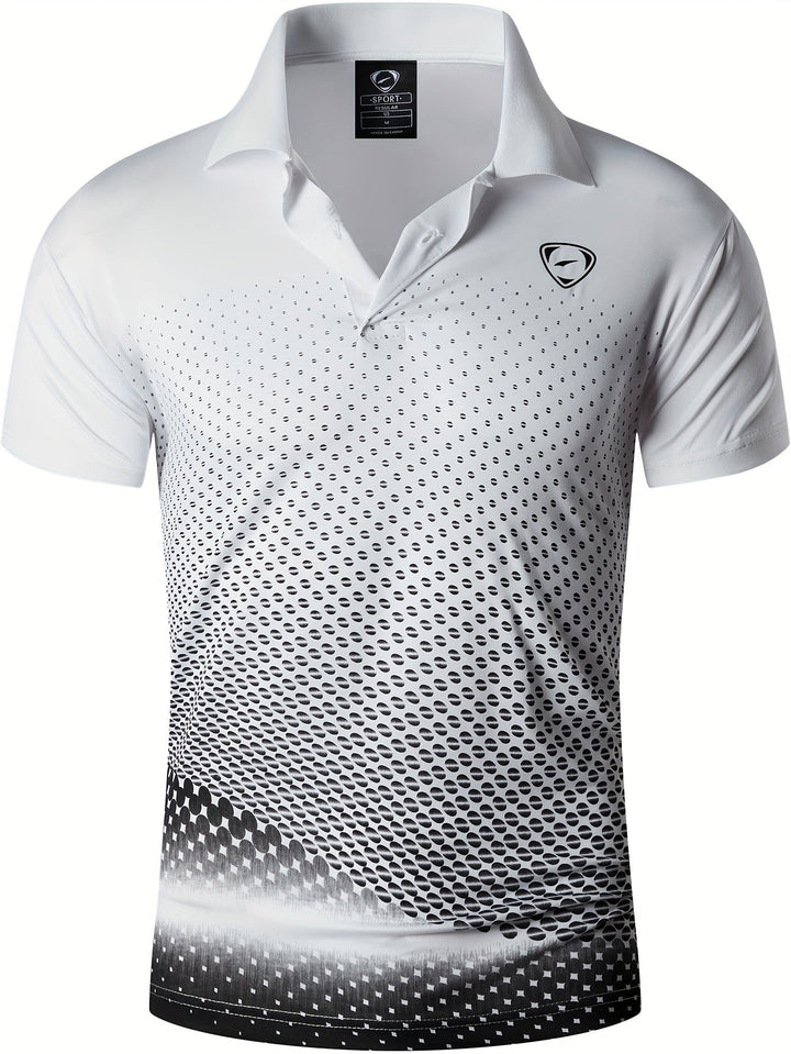 Sportliches Herren Golf Polo mit kreativem Grafikdesign, ideal für Leistung & Freizeit.