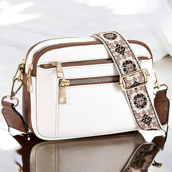 Elegante Damen Leder Schultertasche; hochwertige Lederhandtasche für vielseitige Outfits.