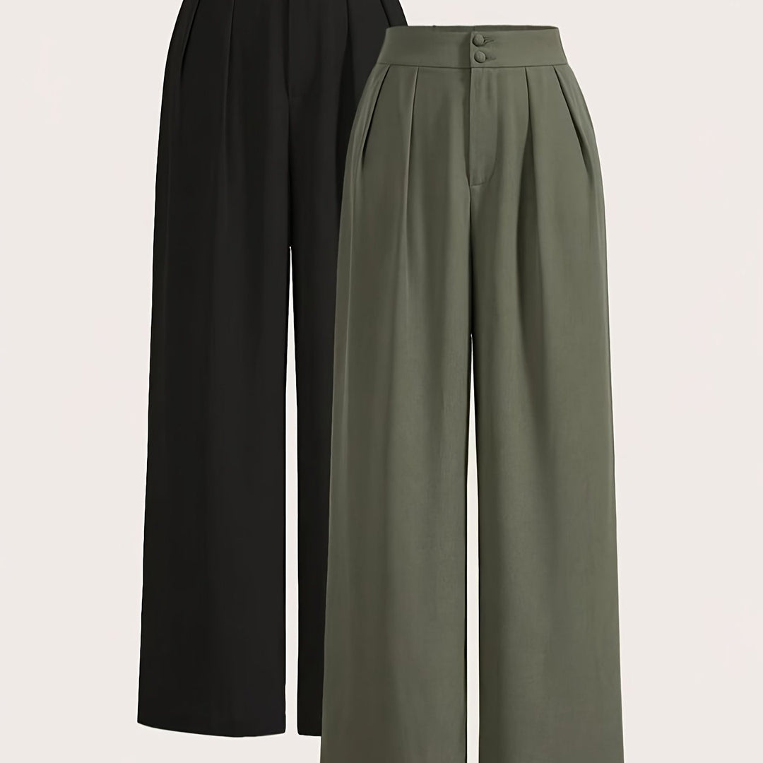 Bequeme, elegante Damenhose mit weiter Passform & High-Waist. Stilvolle Anzughose für Alltag & Anlässe.