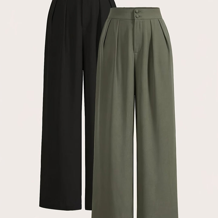 Bequeme, elegante Damenhose mit weiter Passform & High-Waist. Stilvolle Anzughose für Alltag & Anlässe.
