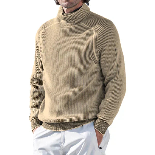 Herren Rollkragenpullover Jesper. Klassischer, warmer Strickpullover für Herrenmode im Winter.