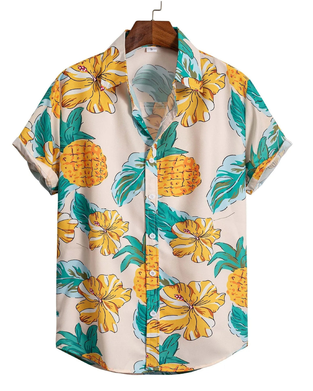 Männer Sommerhemd mit einzigartigem Blumenprint. Knopfleiste und angenehmer Tragekomfort.