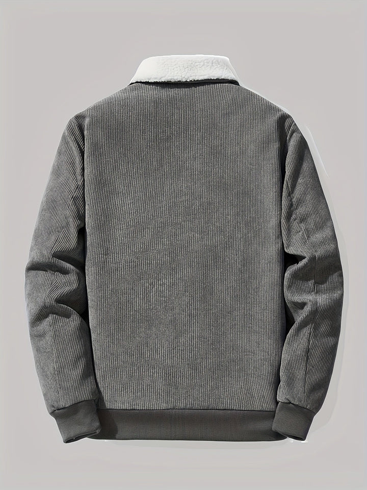 Bequeme, warm gefütterte Herren Winterjacke mit Stehkragen & Reißverschluss für den Casual-Look.