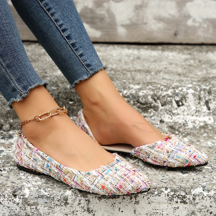 Bequeme Damen Ballerinas mit spitzer Form, vielseitige Alltagsschuhe für Büro, Frühling und Sommer.