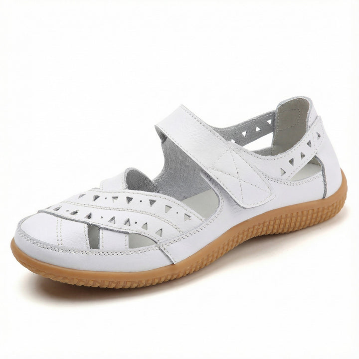 Leichte orthopädische Damen Sandalen. Perfekte Sommer-Schuhe mit atmungsaktiver, gepolsterter Sohle für Fußgesundheit.