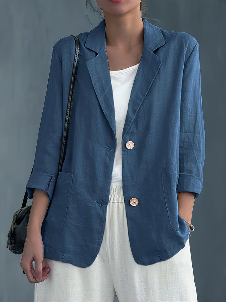 Damen Business Blazer, locker geschnitten; elegante Jacke für formelle und legere Anlässe.