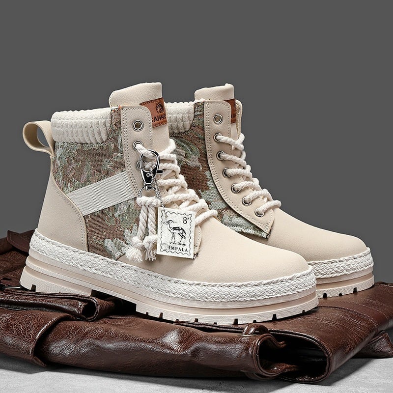 Klassische Herren Schnürstiefel aus hochwertigem Material, Rundspitze, stabiler Absatz, Allrounder.