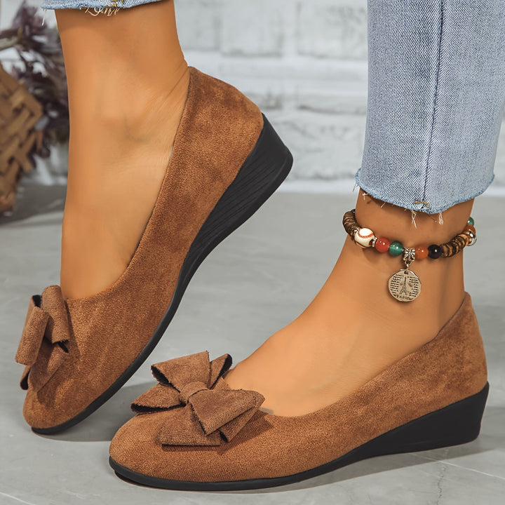 Graue Damen Ballerinas, vielseitige Freizeitschuhe mit gepolsterter Sohle.