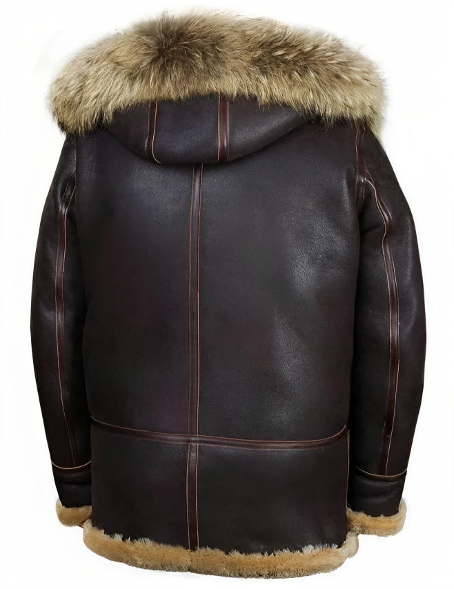 Robuste Herren Winter-Bomberjacke für Outdoor-Aktivitäten, warm gefüttert und wetterfest.