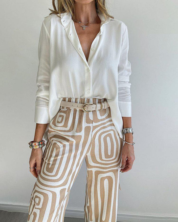 Bequemer Damen Loungewear Zweiteiler, elegantes Viskose-Set mit Langarm. Ideal für entspannte Frauen.