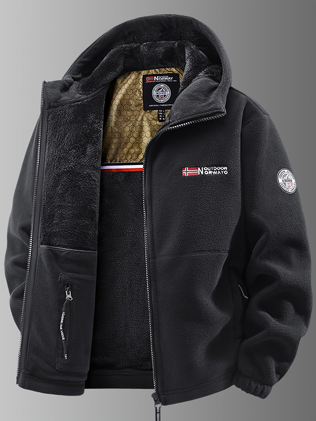 Warme Herren Winterjacke für Outdoor-Aktivitäten. Winddicht, wasserabweisend & robust gegen Kälte.