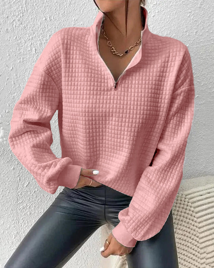 Damen Herbst-Strickpullover, langärmlig, modern und vielseitig. Ideal für Freizeit und Übergangslook.