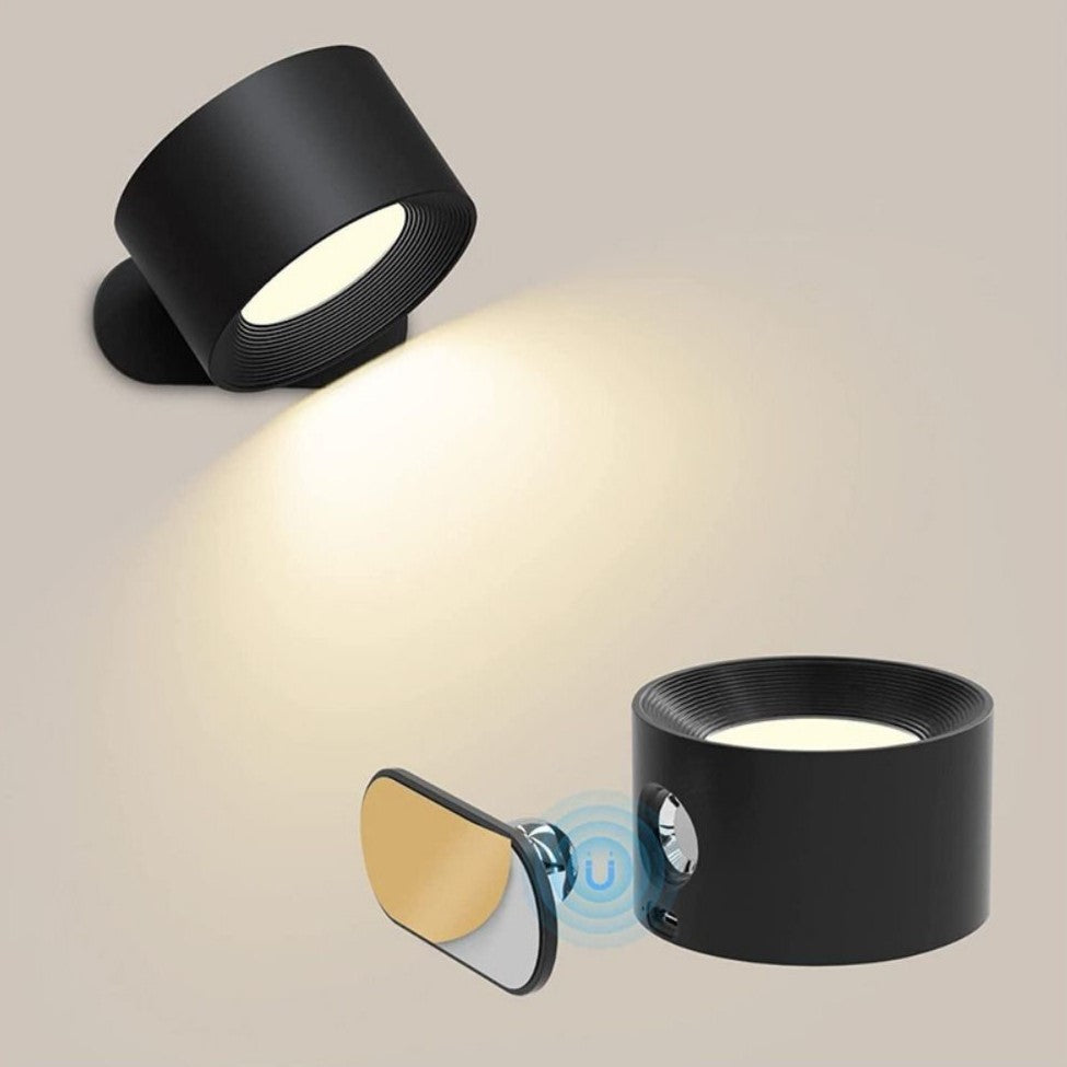 Elegante LED-Akku-Wandleuchte, dimmbar, schafft warmes Licht in jedem Raum.