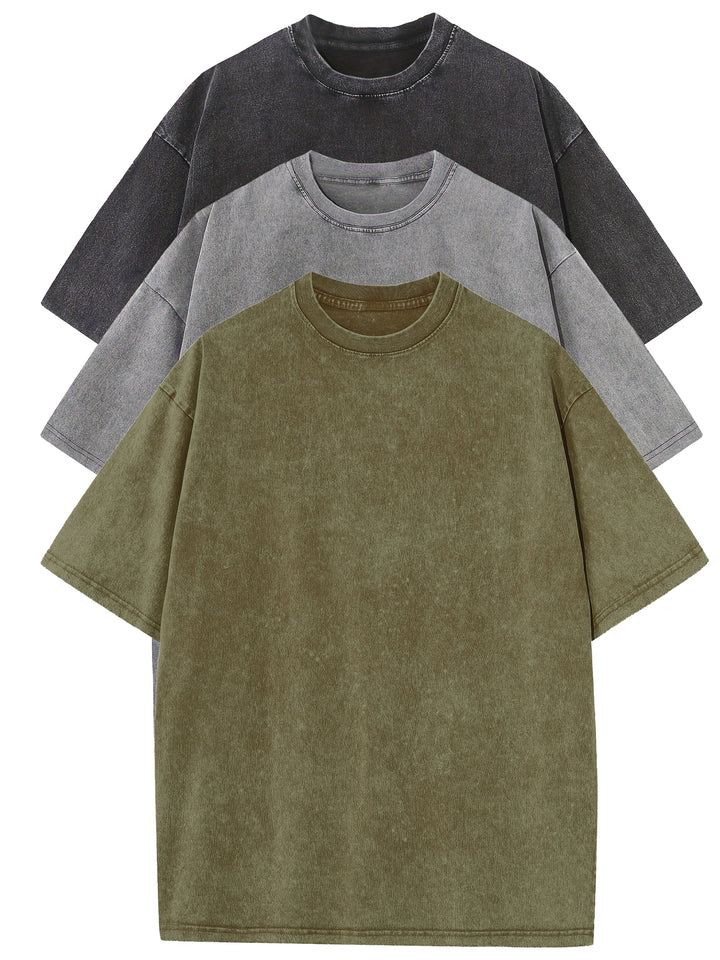 Herren Oversize T-Shirt im Vintage Look. Perfekt für urbanen Streetwear im Frühling & Sommer. Stylisches Kurzarm-Shirt.