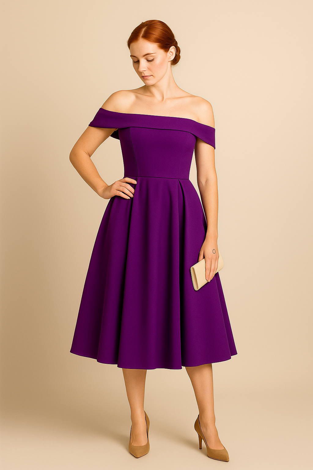 Festliches schulterfreies A-Linien Kleid, Damen. Mit elegantem Schwung für unvergessliche Sommerabende.
