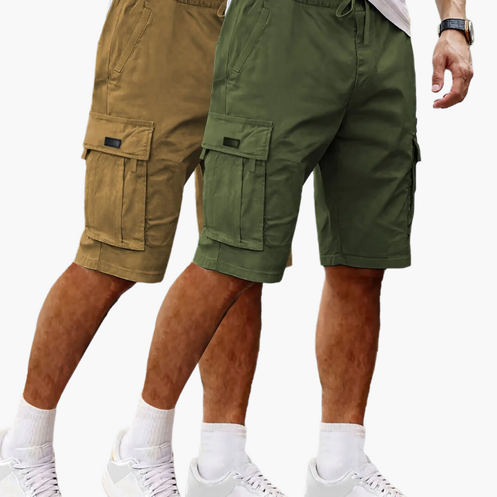 Leichte Herren Shorts im Cargo-Stil, ideal für Frühling, Sommer, Sport und Outdoor.