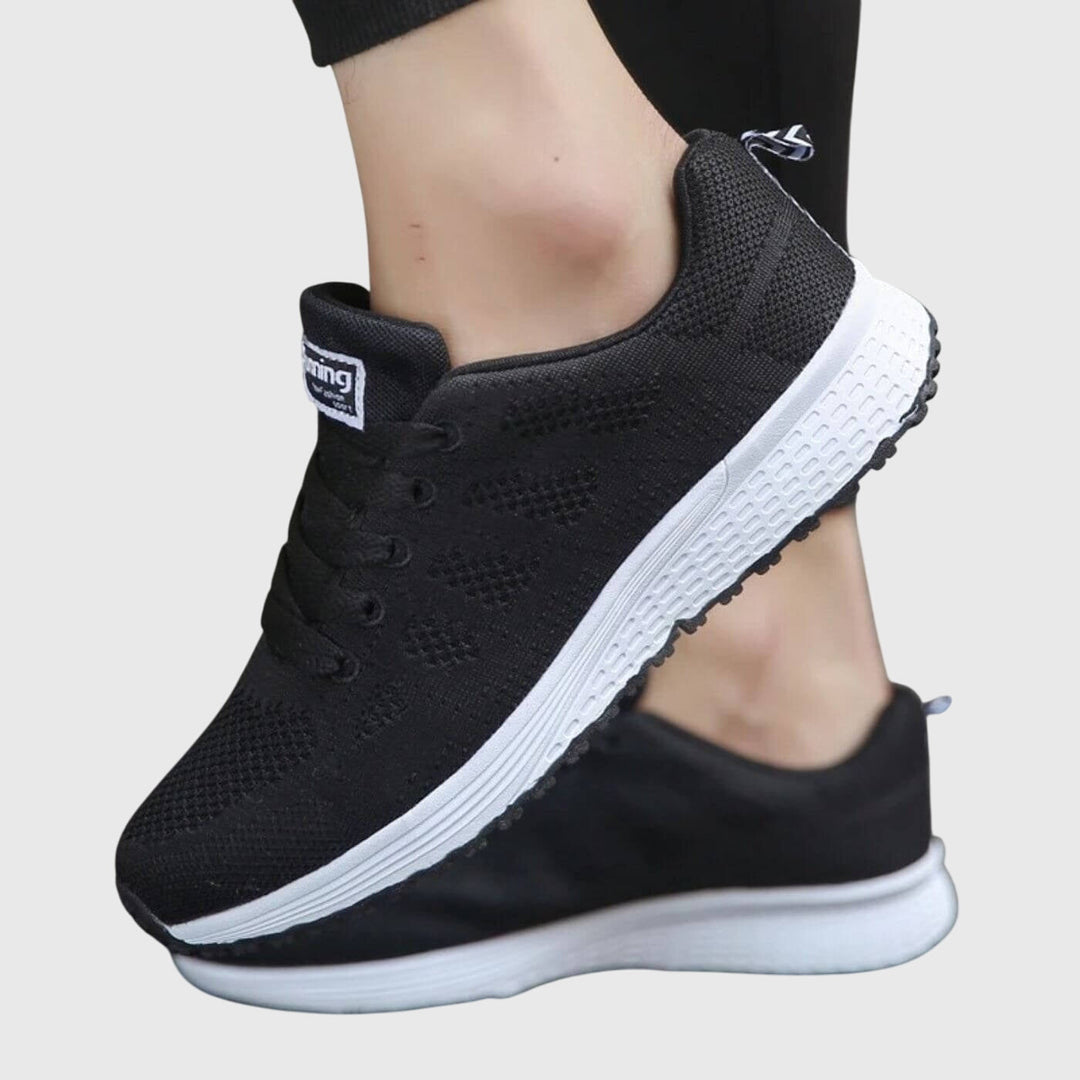 Gepolsterte Bequemschuhe für Damen. Ergonomische Damenschuhe mit stabilem Fersenbereich für den Alltag.