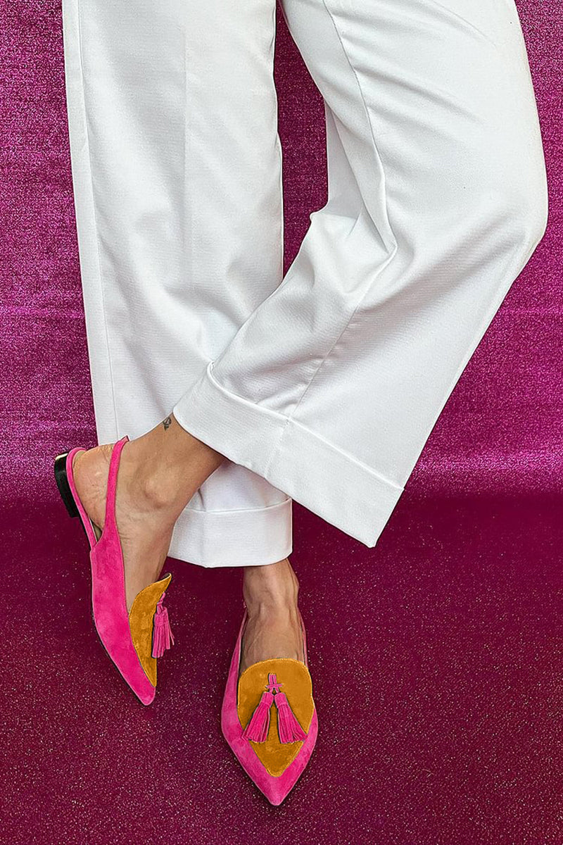 Elegante bunte Damen Ballerinas mit Fransen für Komfort im Alltag, perfekt als Freizeitschuh oder Partyschuh.