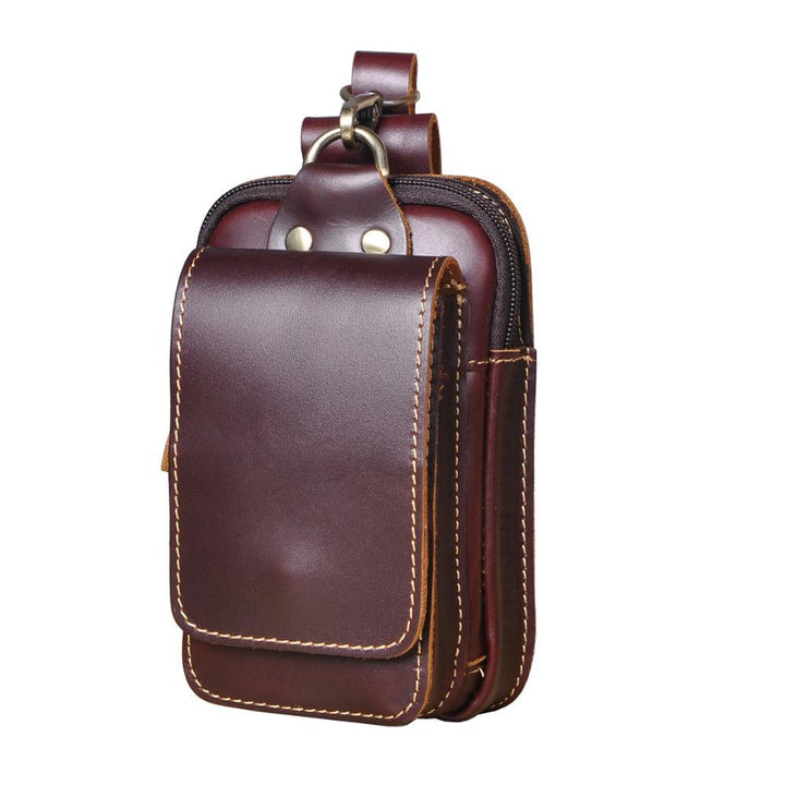Vielseitige Herren Tasche aus echtem Leder, als Gürteltasche oder Bauchtasche tragbar.