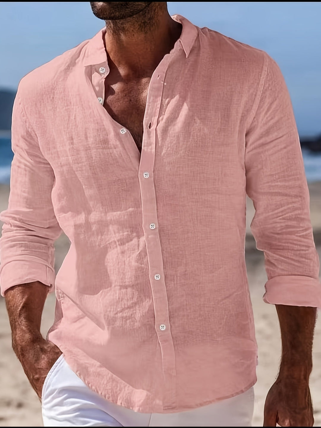 Stylisches Freizeithemd für Männer, lässig & bequem, als Strandhemd oder entspanntes Urlaubshemd.