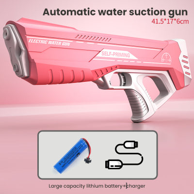 Auffällige rosa Wasserpistole, das perfekte Outdoor-Sommerspielzeug für alle Altersgruppen.