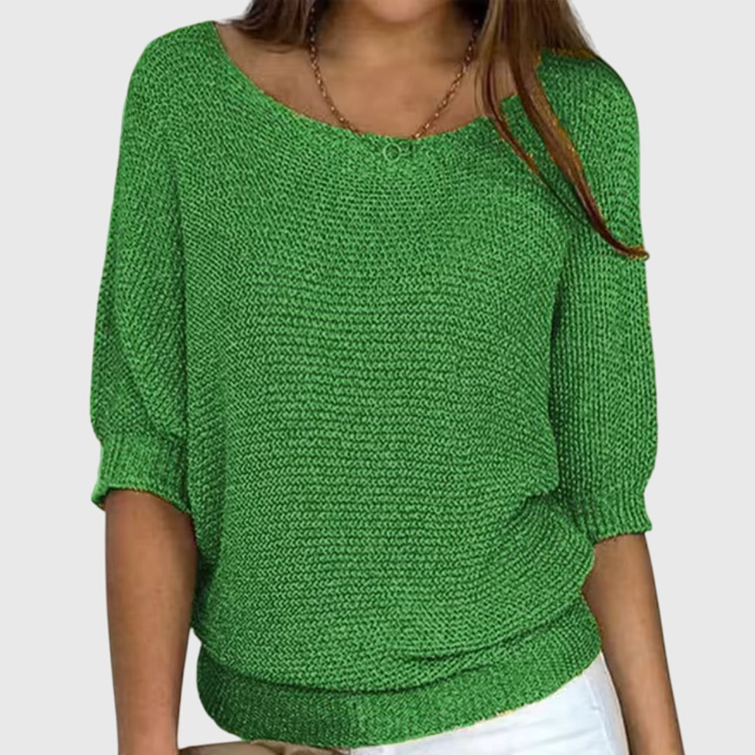 Damen Eleganter Strickpullover Sofia, weiche Strickware für stilvolle Herbst- und Winterlooks.