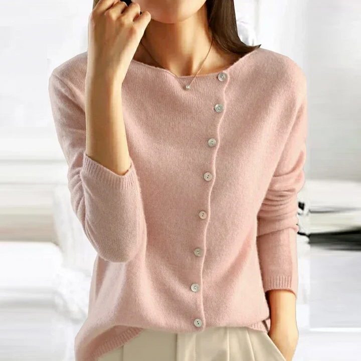 Stilvolle Damen Strickjacke Langarm, eleganter Feinstrick Cardigan für Business & Freizeitmode, weich und komfortabel.
