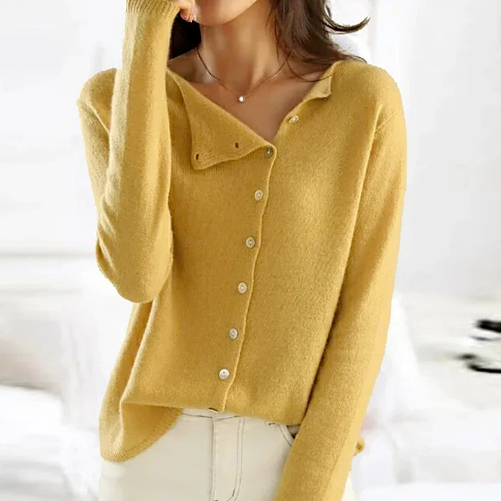 Modische Damen Cardigan Strickjacke, elegant & bequem, geeignet für Büro-Outfits oder entspannte Herbst-/Frühlings-Tage.