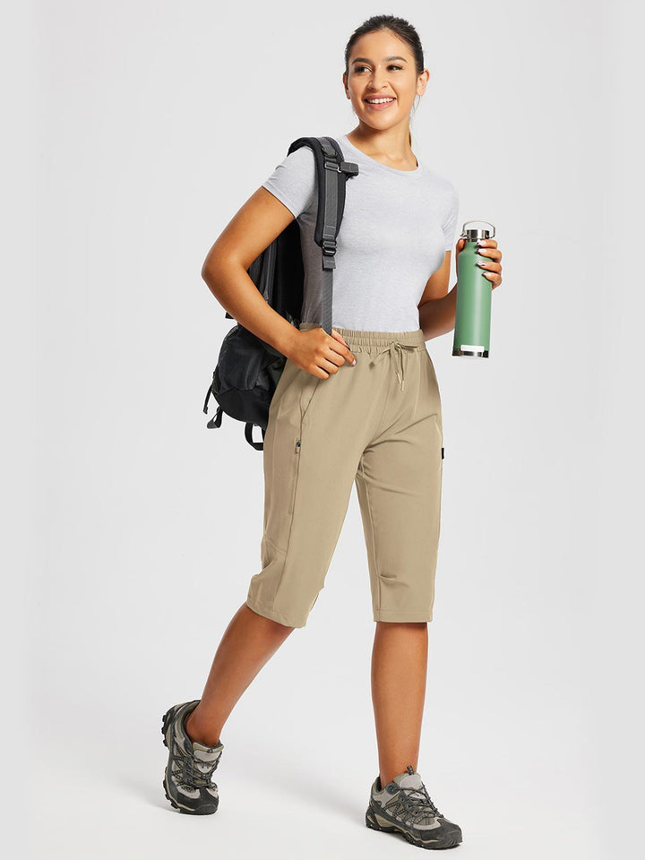 Elegante Damen Capris mit Reißverschlusstaschen für Outdoor & Stadt.