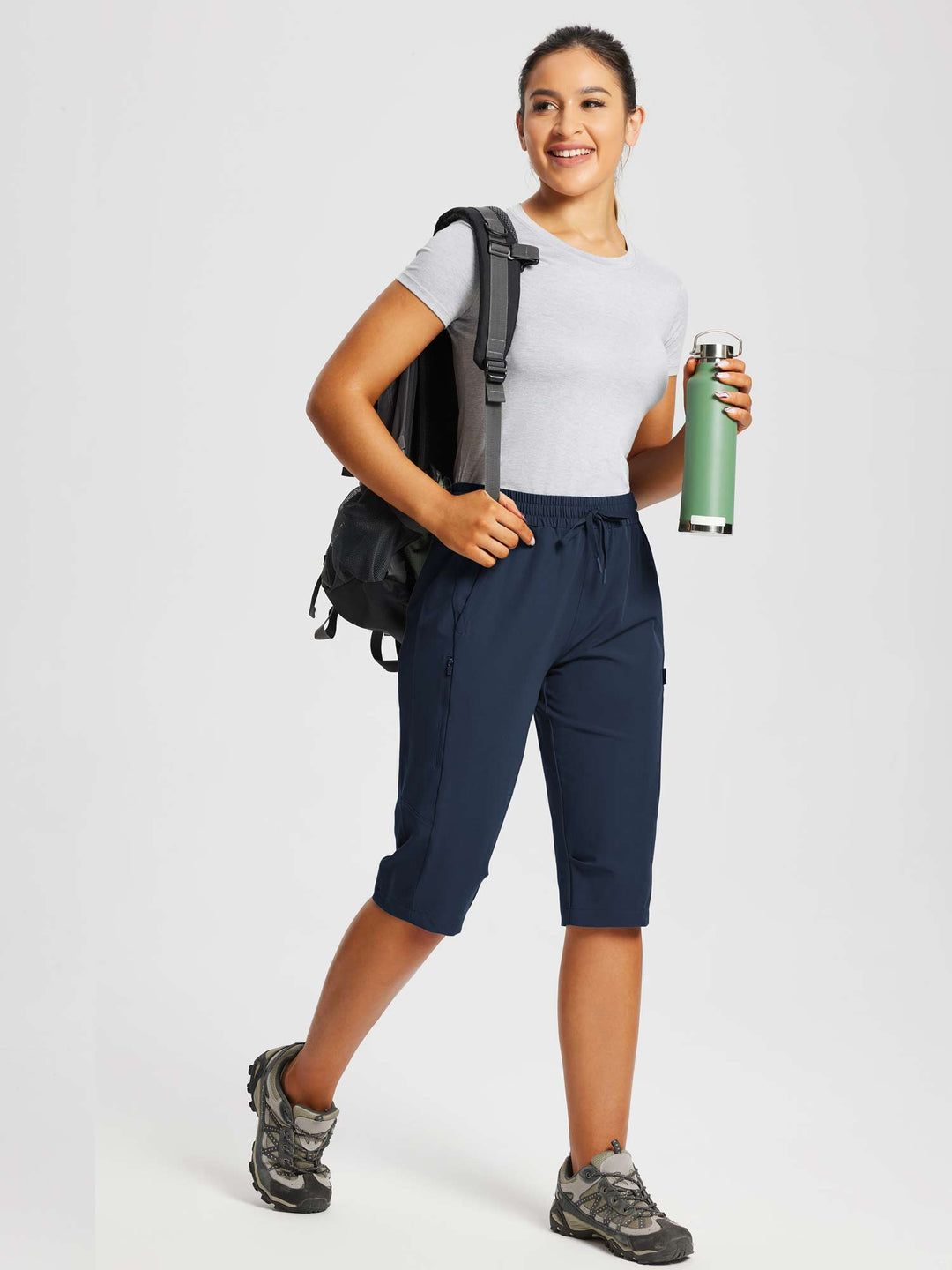 Damen Outdoor-Capris, strapazierfähig, ideal für Trekking & Wanderungen.