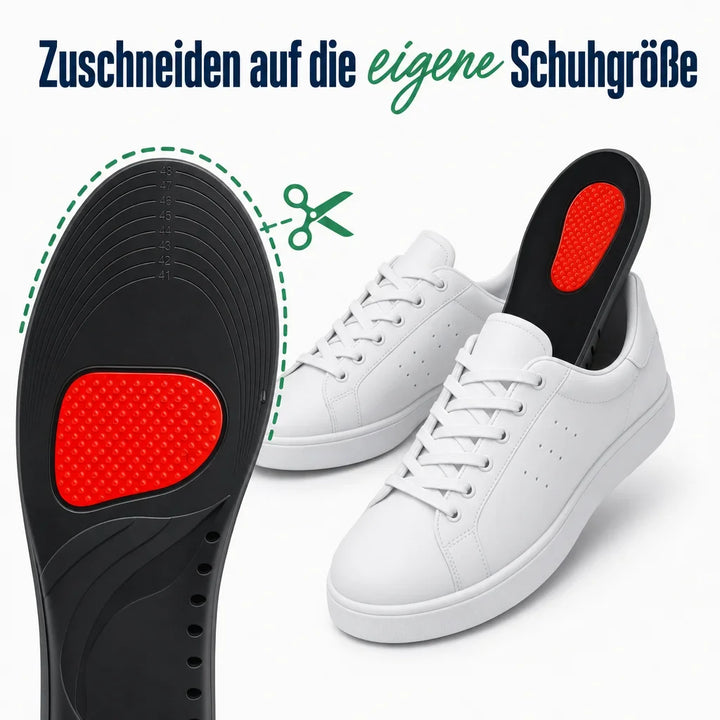 Bequeme Einlegesohlen für Alltagsschuhe, mit ergonomischer Fußstütze und Dämpfung für ganztägigen Komfort.