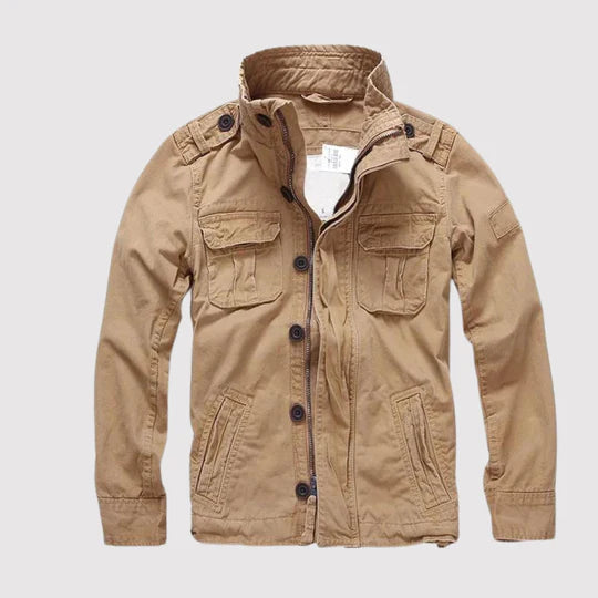 Stylische Herren Reißverschlussjacke, locker geschnitten mit praktischen Taschen, perfekt für Freizeit & Alltag im Frühling.