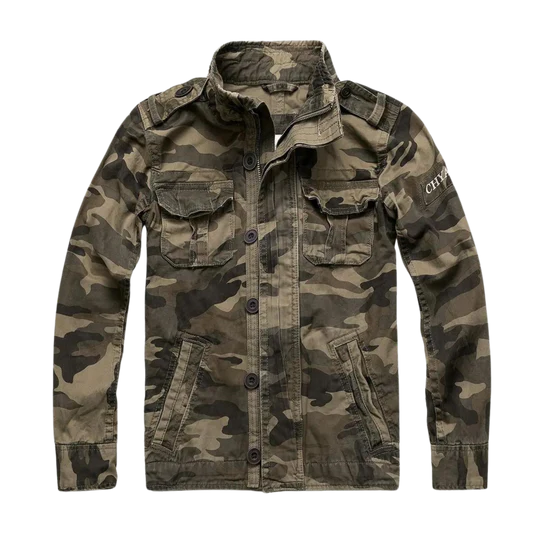 Bequeme Herren Freizeitjacke mit Reißverschluss und Multi-Taschen, ideal für Outdoor & Alltag in Frühling/Herbst.