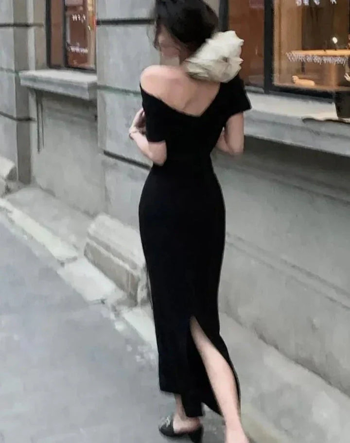 Damen Partykleid: Off-Shoulder Bodycon Maxikleid, schick und komfortabel, perfekt für besondere Momente.