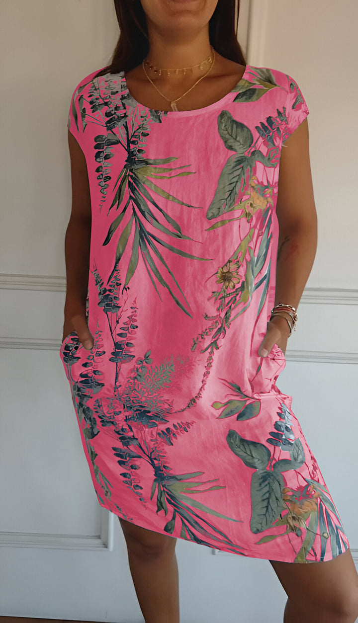 Komfortables und vielseitiges Damen-Midi-Kleid für den Herbst. Perfektes Rundhals-Kleid für Stil und Wärme.