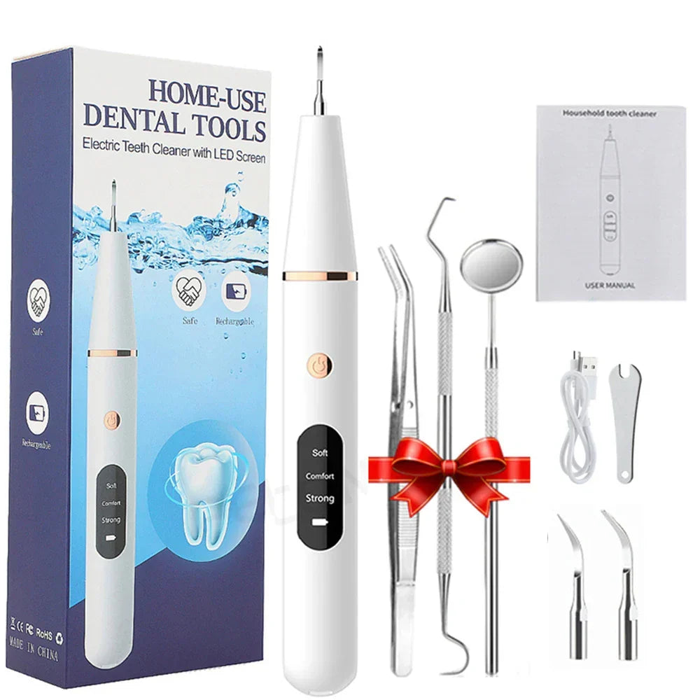 Fortschrittlicher Ultraschall-Dentalreiniger für weisse Zähne & verbesserte Mundhygiene. Entfernt Plaque & Zahnstein zu Hause.