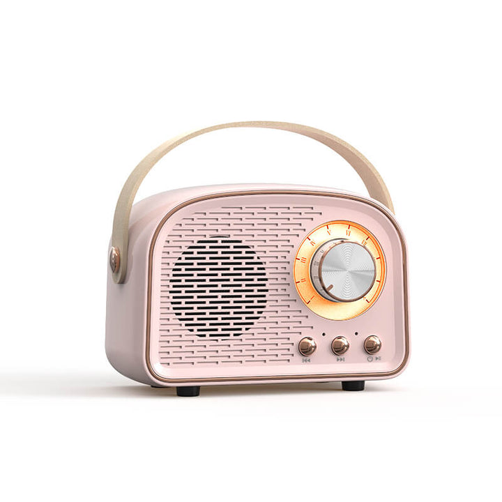 Vintage Bluetooth Radio RetroVibe: Tragbarer Lautsprecher für Musik & UKW-Empfang mit Stil.